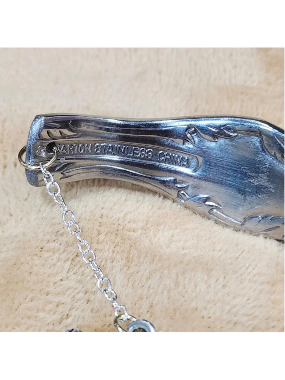 Big bold Chunky Handmade Silverwear Bracelet